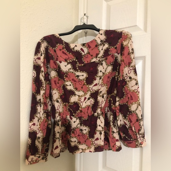 COPY - Brand new never worn, Velvet heart one snap v neck printed blouse. Gorge… - Picture 14 of 14